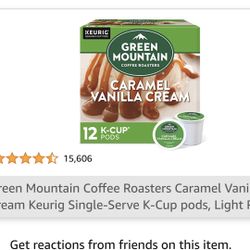 Green Mountain Caramel Vanilla K-Cup Pods/Qty 12
