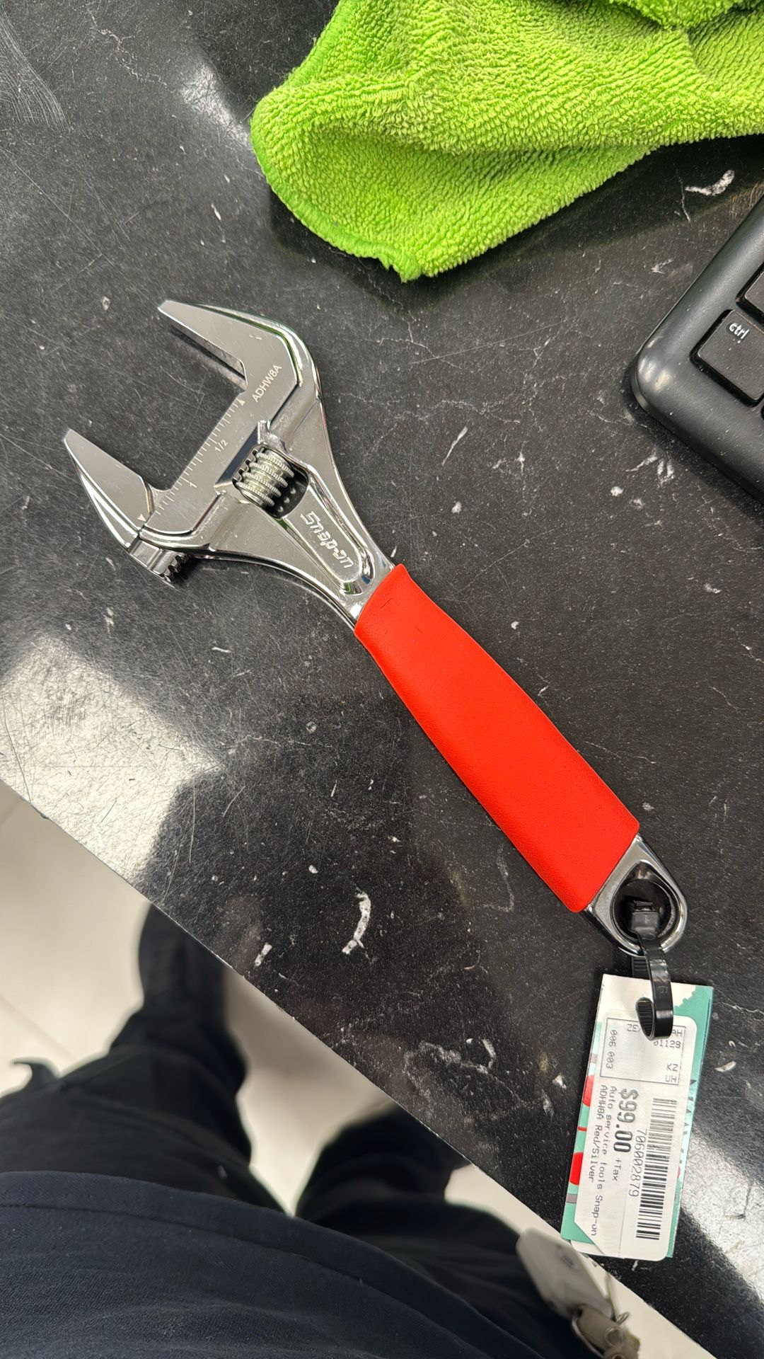 SNAP ON ADHW8A 8” Wide Mouth Adjustable Wrench 