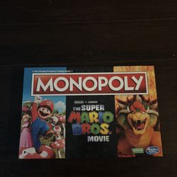 Monopoly Board Game Super Mario Edition & Bowser Stuffed Animal