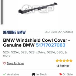 BMW E60 Windshield Cowl Cover