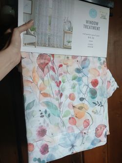 Floral sheer curtains