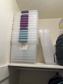 Plastic Latching Storage Bins with Lids