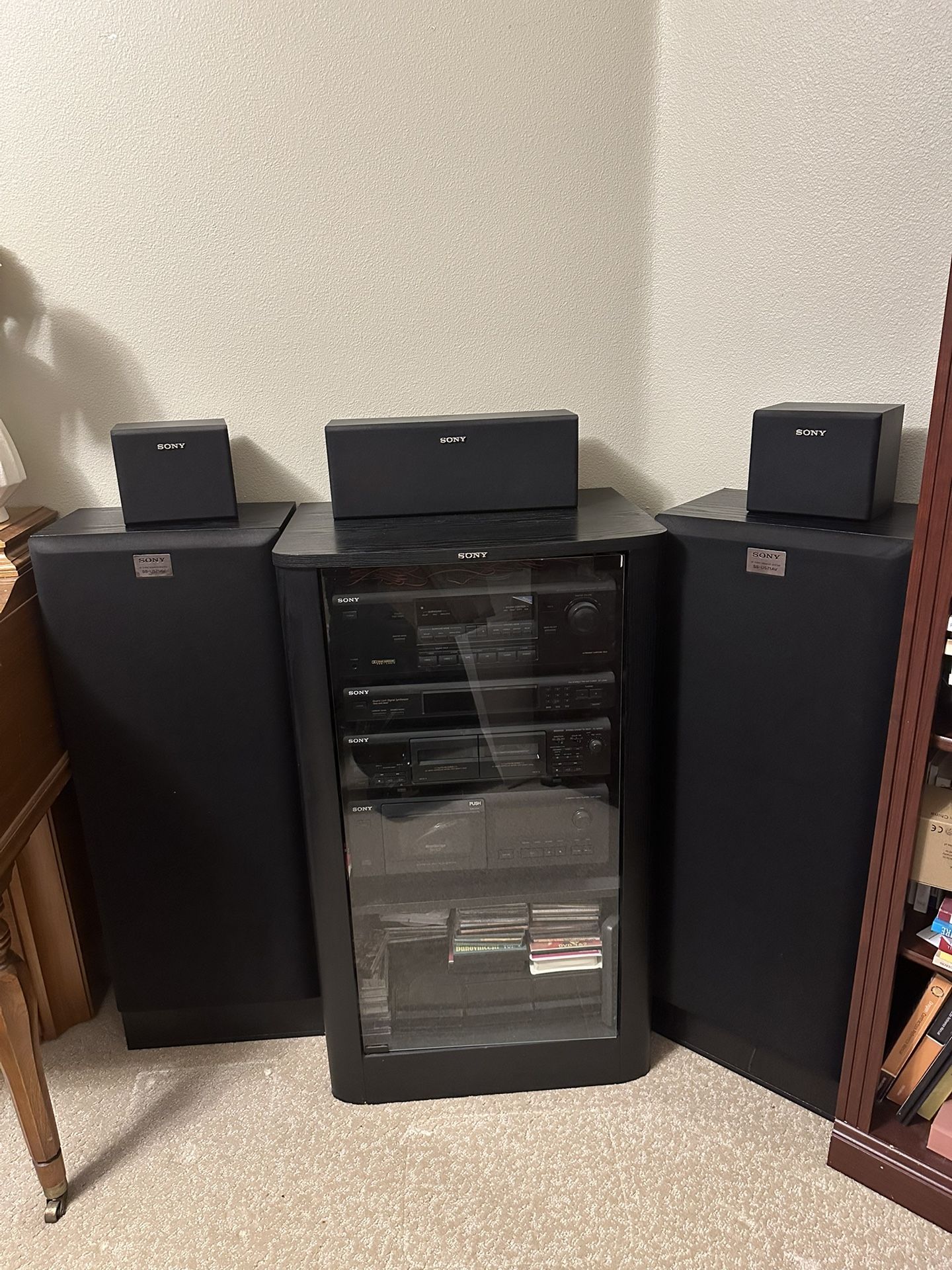 SONY STEREO COMPLETE Speaker System ORIGINAL CD TAPE RADIO