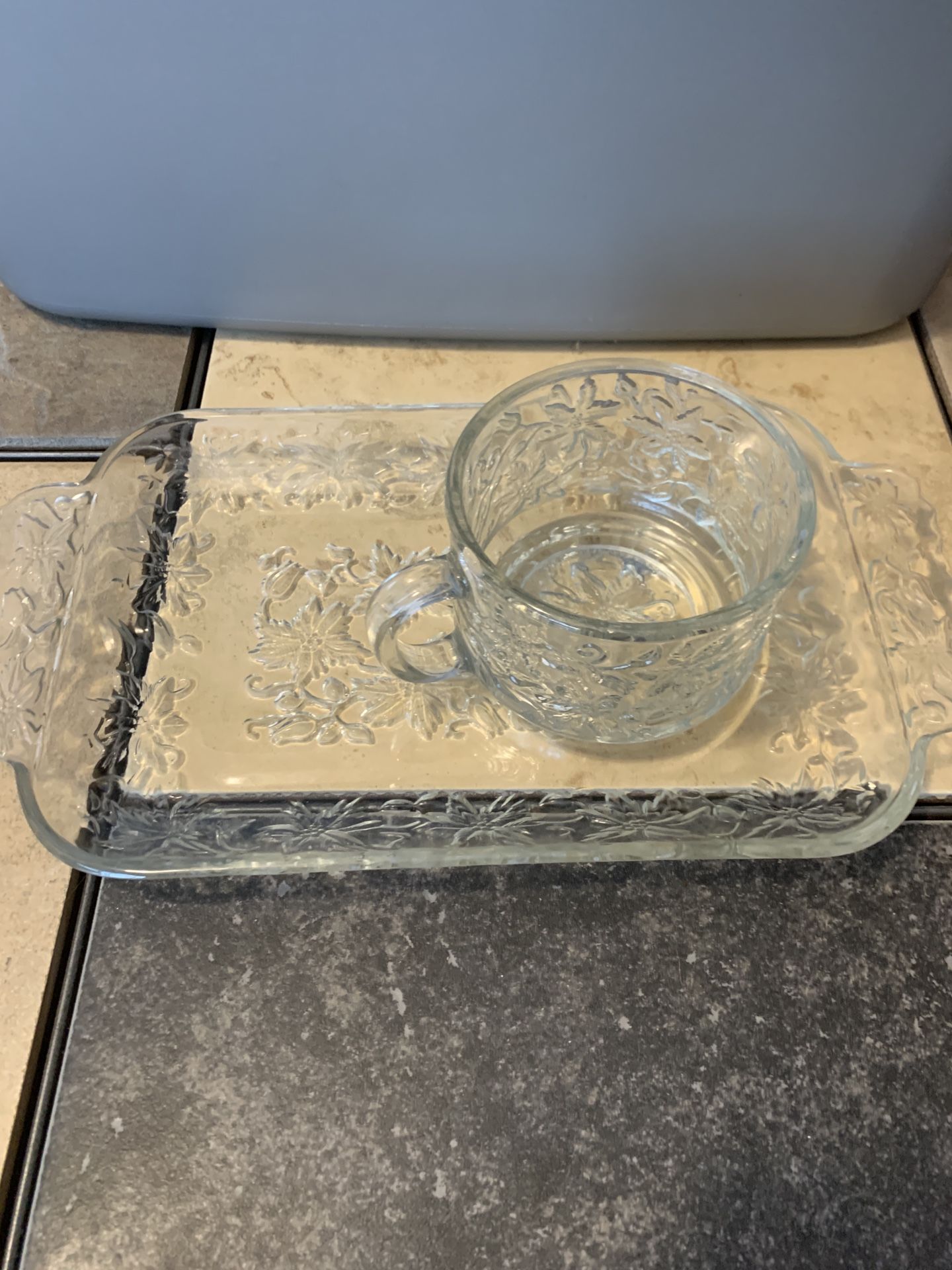 Set of 4 Vintage Princess House 2 Pc Fantasia Soup Mug & Sandwich Plate Sets