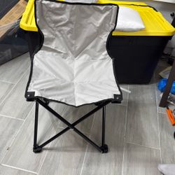 Portable Folding Camping Chair with Carry Bag — Silver