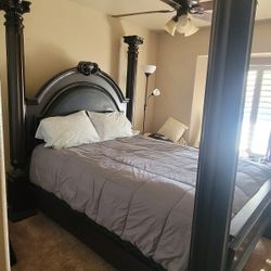 Queen Bedframe and Mattress
