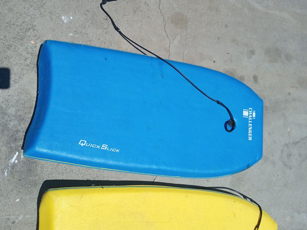Two Boogie Boards. 