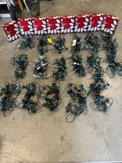 25 Strands of WORKING Christmas Lights