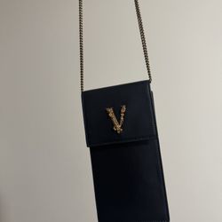 Versace Crossbody Leather Pouch 