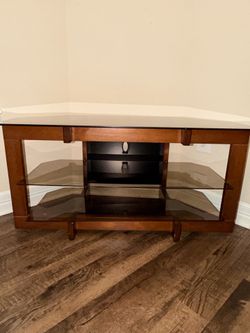 Glass tv stand