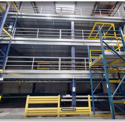 Mezzanine  (30’ x 60’). 25 foot tall, 3-levels.