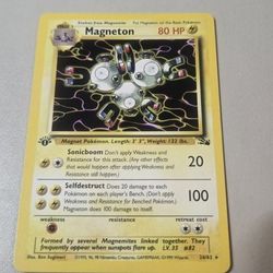 Magneton Pokémon TGC 1st Edition 26/62 Mint Basic Rare