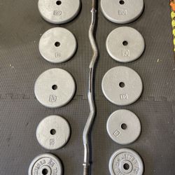 Weight Plates/curl Bar.              60 Dollars 