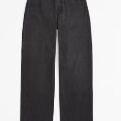 Abercrombie & Fitch The Loose High Rise Size 31R Black Wash Women