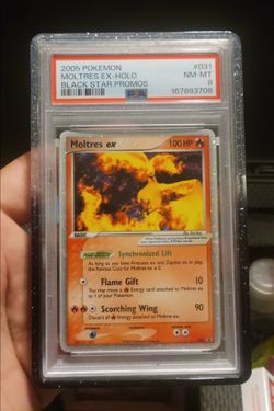 Moltres Black Star Promo PSA 8