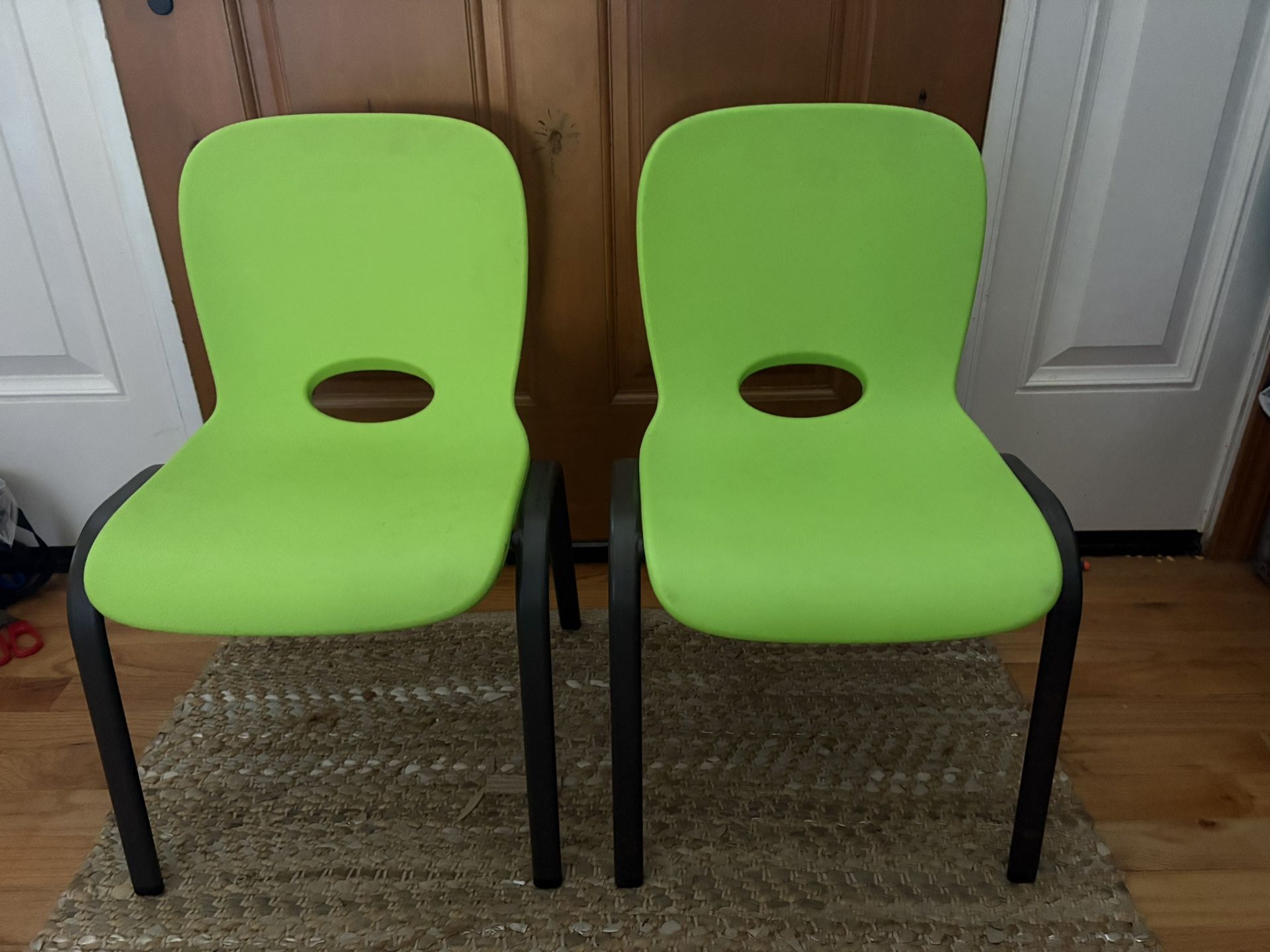 Kids Lifetime Chairs In Bright Green (2)