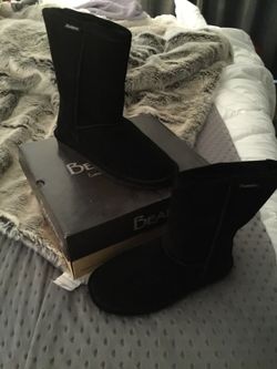 Bear paw suede boots