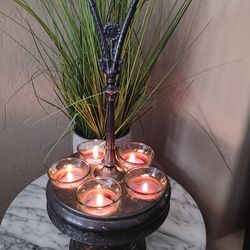 $20 Vintage Silver Plated Etched Carousel Cruet Without The Glass Containers Repurposed.