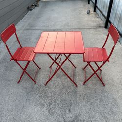 Mesa De Metal Con 2 Sillas 