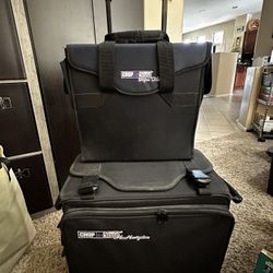 Scrapbooking Rolling Bag Along With Matching Paper Taker And Many Scrapbooking And Stamping Items  