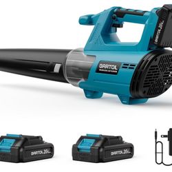 New Leaf Blower 600CFM/190MPH, 6 Speeds, 2 Batteries 2.0Ah Compatible With Makita