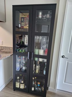 Modern Glass Bar Cabinet
