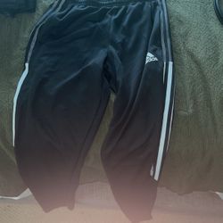 Adidas Sweats Size Medium Black/white