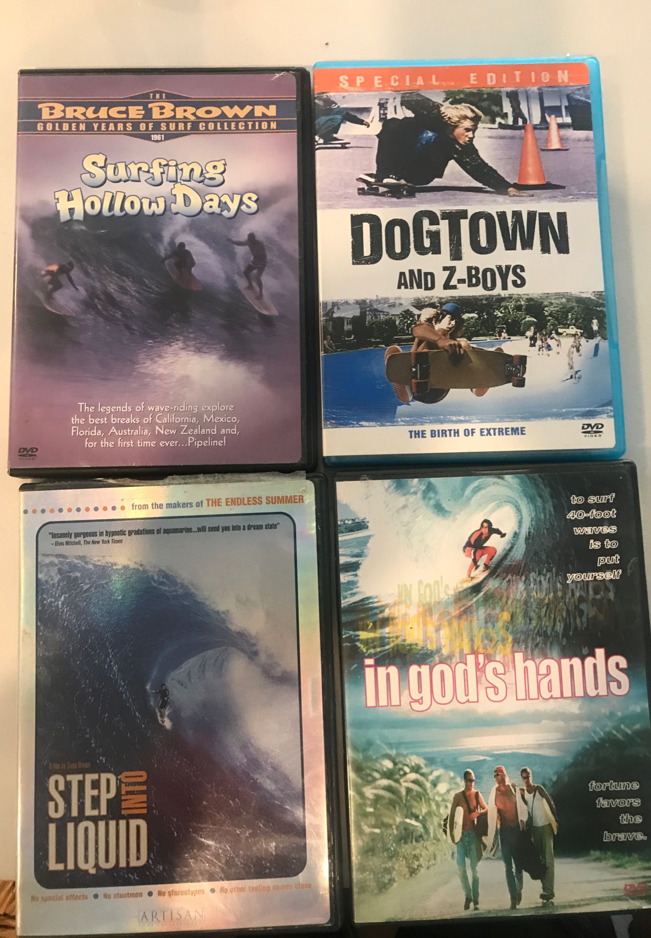 Surf and skate DVDs