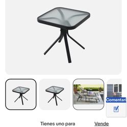 hermosa mesita de metal y vidrio templada nueva $20