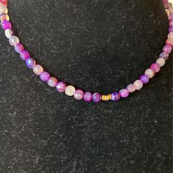 PURPLE AGATE CHOKER