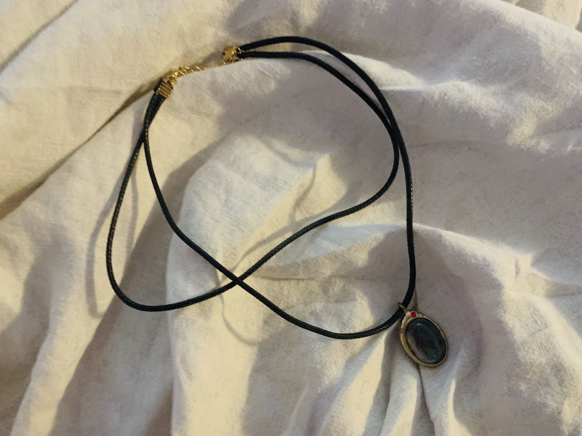 Vintage choker stone necklace