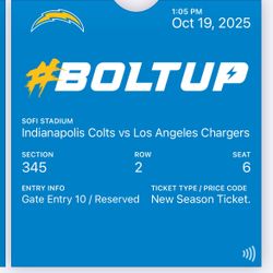 Chargers Vs Colts Tix