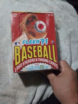 🇺🇸🥎"FLEER. 91 Baseball Box Seal (Trading Cards.