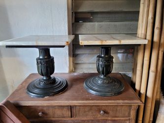Antique Marble End Tables