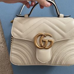 Gucci Mormont Mini Top Handle Bag White