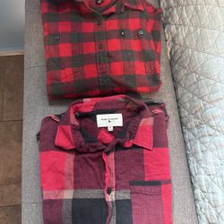 Christmas Plaid Shirts Size Medium Adult 