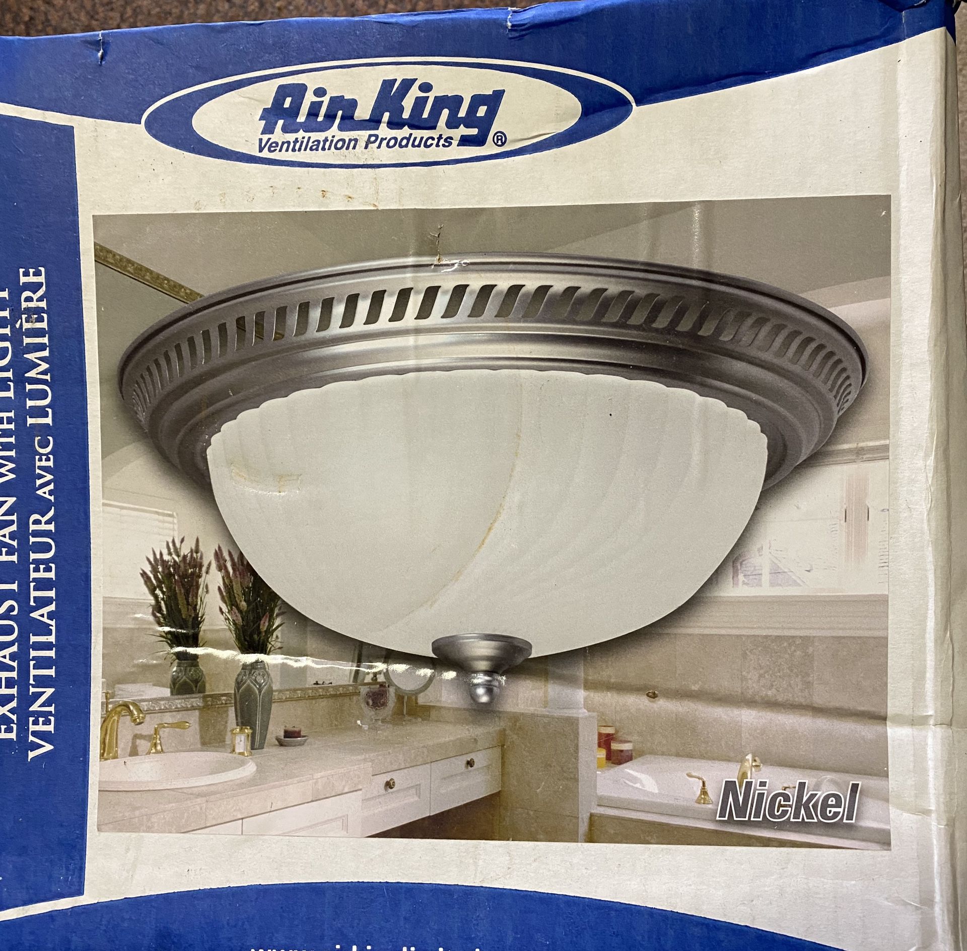 Bathroom exhaust fan & light
