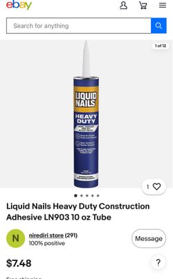 12 tubes of liquid nail