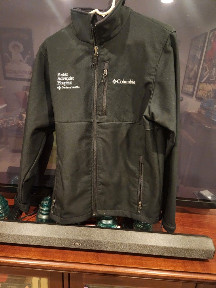 Columbia Men's Medium Soft Shell Jacket Solid Black