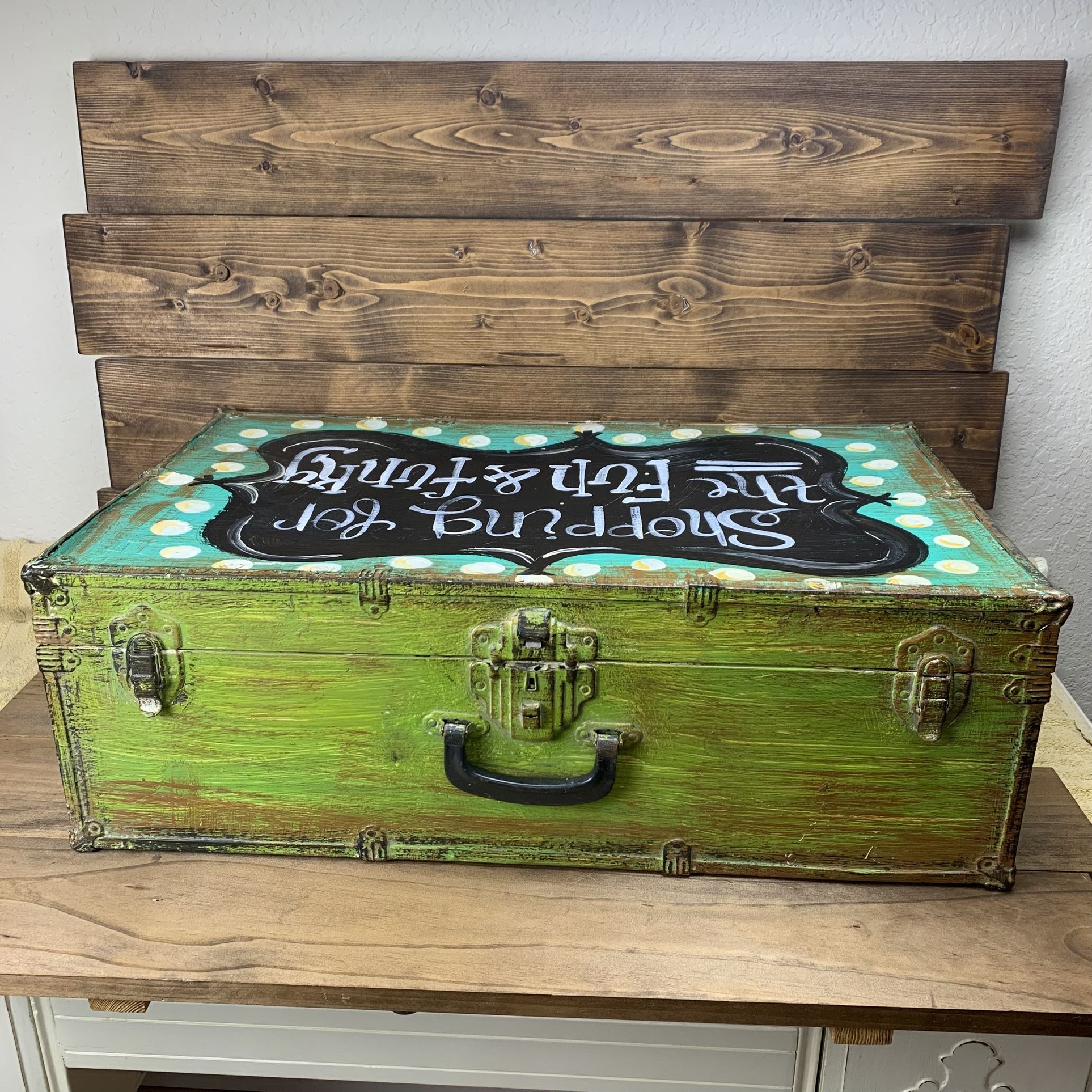 Fun & Funky Painted Vintage Trunk