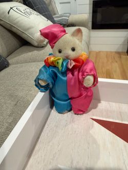 vintage Russ Berrie Clown Cat
