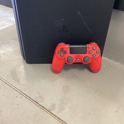 Sony PlayStation 4 With Red Controller 