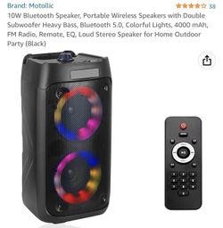 Bluetooth Speaker, with Double Subwoofer Bluetooth 5.0,RGB lighting and more