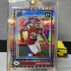 Panini 2024 Donruss Optic Jaden Hicks #237 Rated Rookie Prizm /16