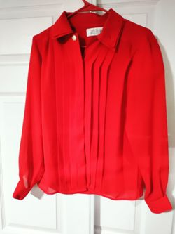 Red women's blouse size 6