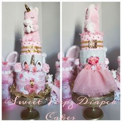 "PRAYING UNICORN" DIAPER CAKE WITH SOUNDS 
