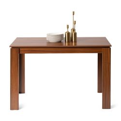 MUSK 47" Minimalist Rectangular Dining Table with Clean-Lined Profile, Walnut Wood Look