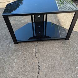 3 Shelf Glass Entertainment Stand 