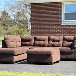 Sectional And Ottoman FREE DELIVERY