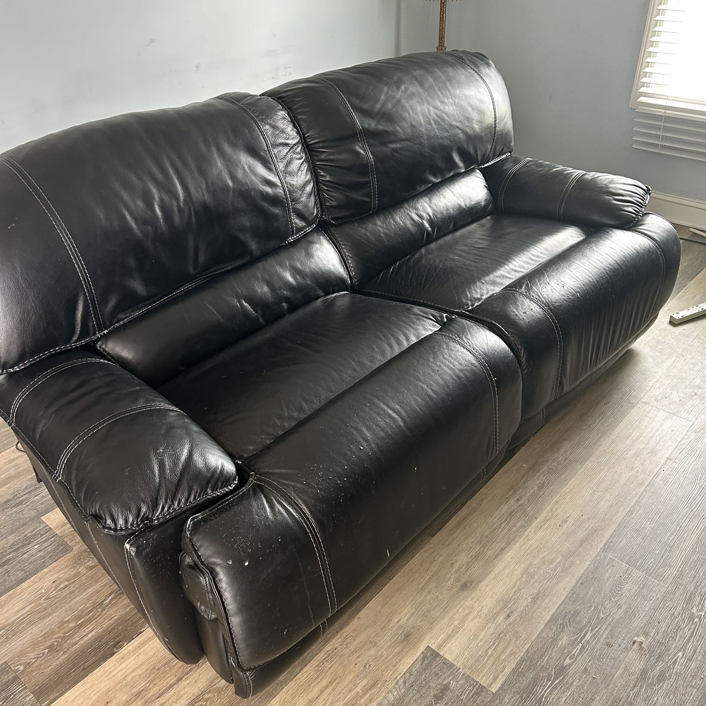 Black Leather Electric Recliner
